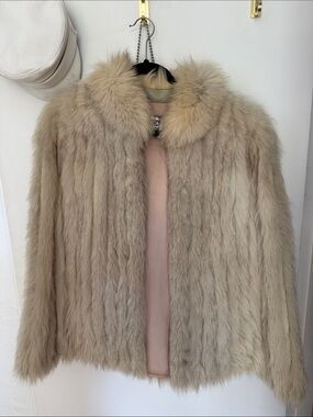 Classic Cream Fox Fur Jacket
